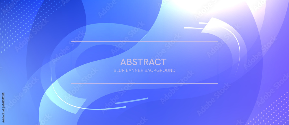 Poster abstract banner with a gradient shapes and blur