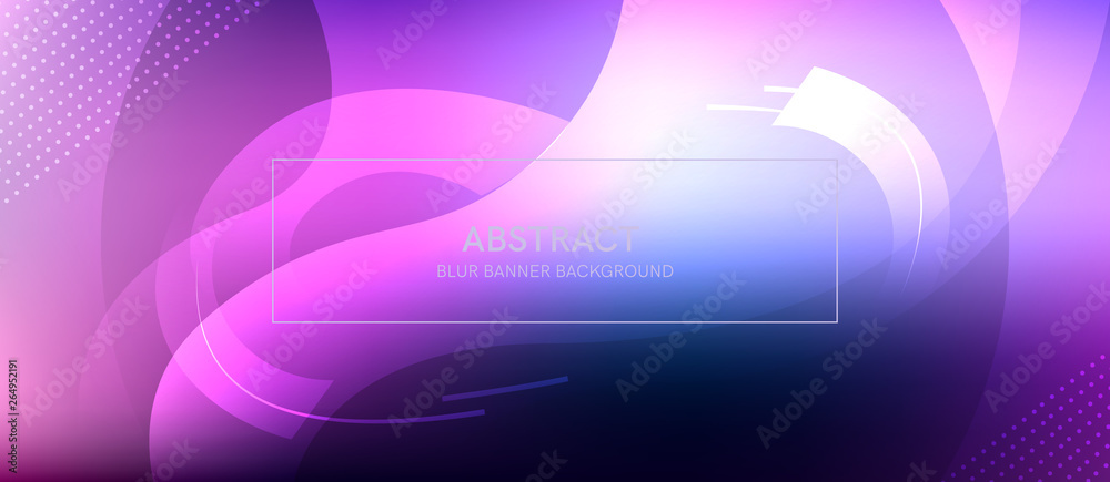 Poster Abstract banner with a gradient shapes and blur 