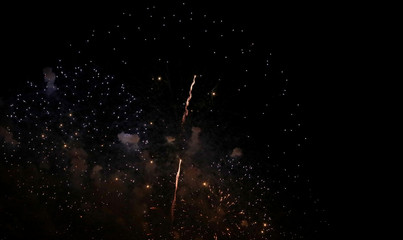 Silvester Feuerwerk Raketen am Neujahr