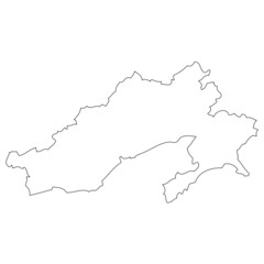 Arunachal Pradesh. Map of India. Region India.