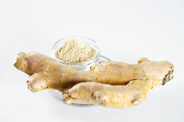 Ginger Isolated in white.