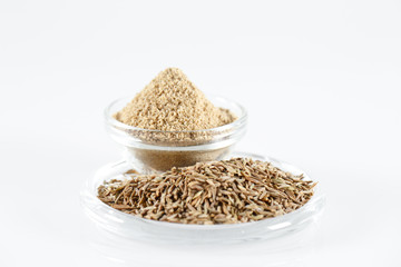 Cumin Isolated in white.
