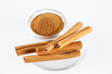 Cinnamon Isolated in white.
