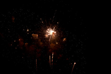 Silvester Feuerwerk Raketen am Neujahr