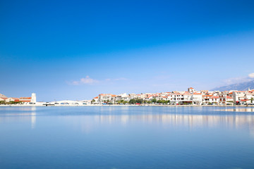 Obraz premium Croatia, Pag waterfront and historical center