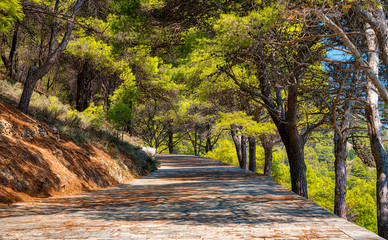 mediterranean alley on a mountain