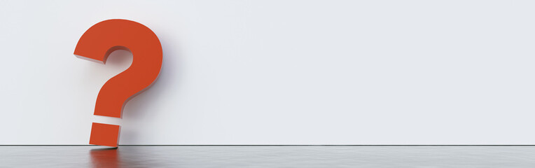 colored question marks background concept. 3D Rendering.