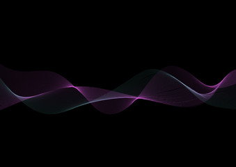 Abstract wave thin curved lines graphic background