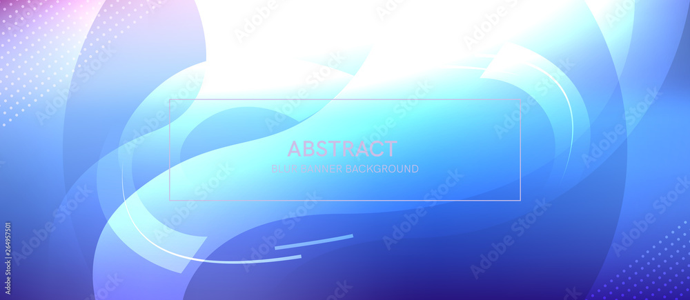 Poster Abstract banner with a gradient shapes and blur 