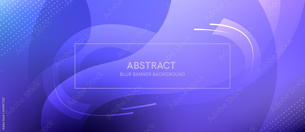 Poster abstract banner with a gradient shapes and blur