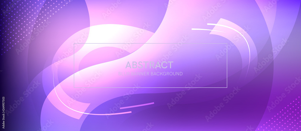 Poster Abstract banner with a gradient shapes and blur 