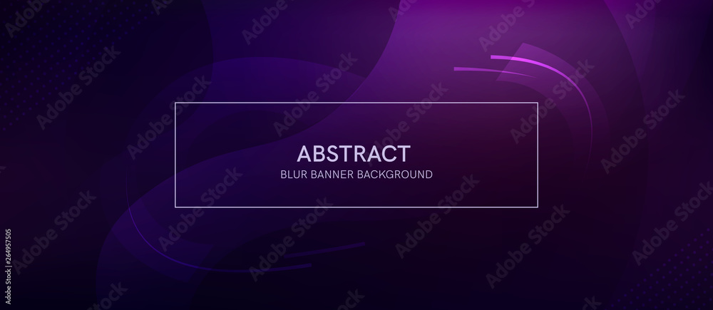 Poster abstract banner with a gradient shapes and blur