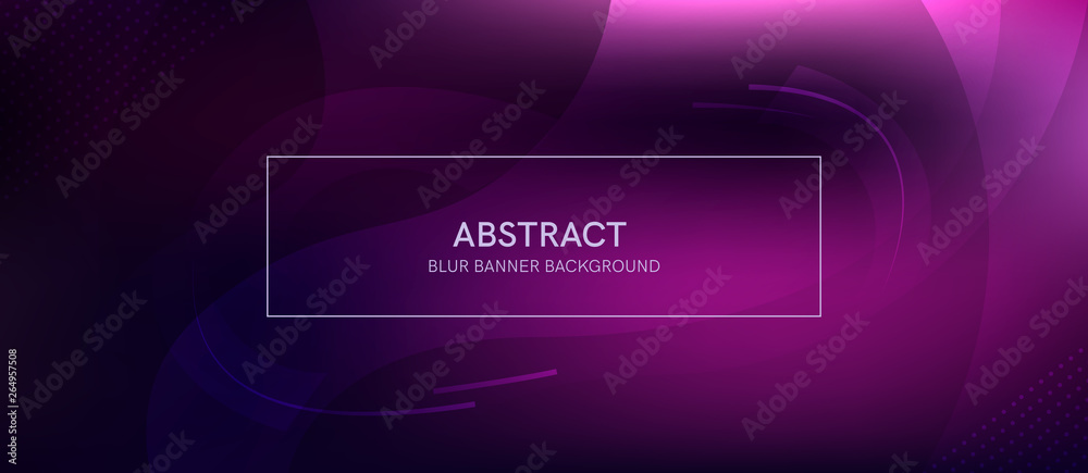 Poster Abstract banner with a gradient shapes and blur 