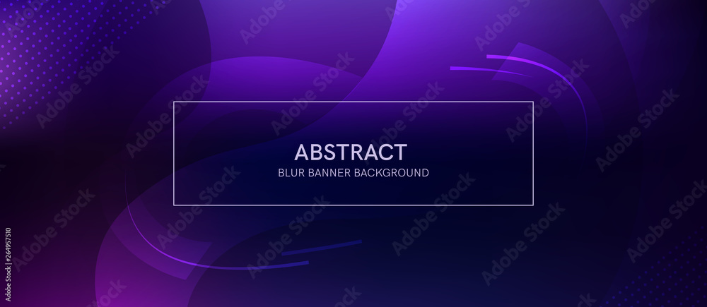 Poster abstract banner with a gradient shapes and blur