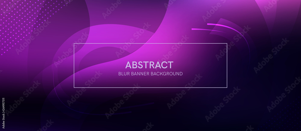 Poster Abstract banner with a gradient shapes and blur 