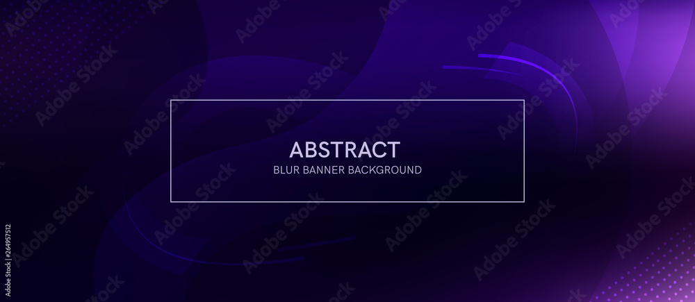 Poster Abstract banner with a gradient shapes and blur 