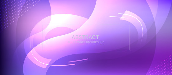 Abstract banner with a gradient shapes and blur 