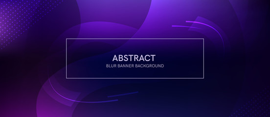 Abstract banner with a gradient shapes and blur 