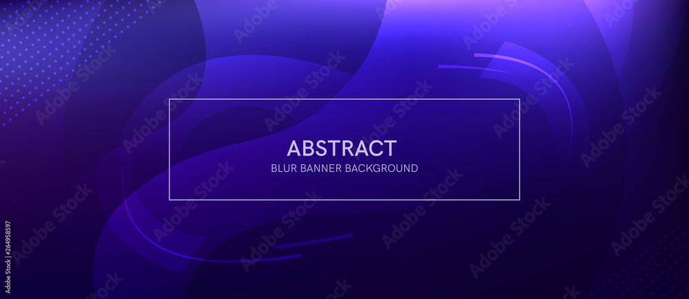 Poster abstract banner with a gradient shapes and blur