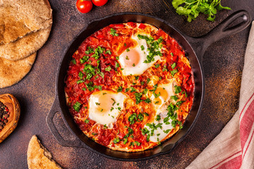Shakshuka in a Frying Pan.