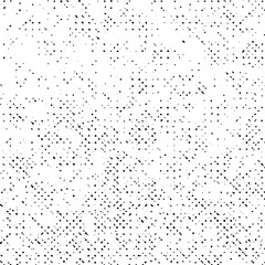 Pattern Grunge Texture Background, Black Abstract Dotted Vector, Old Monochrome Halftone Dust