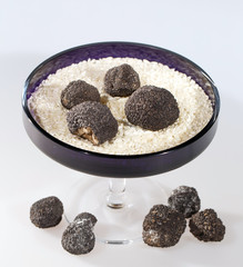 Black Truffles in rice.