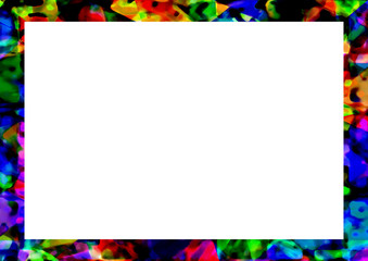 Landscape Frame With Abstract Colored Borders