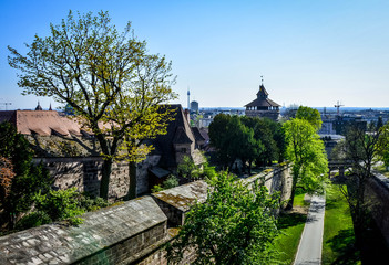 Fototapeta na wymiar the fortifications of Nuremberg