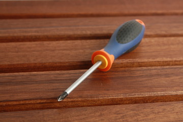 screwdriver tipped star, orange blue and black