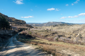 Landscape around the town of Morella in Castellon