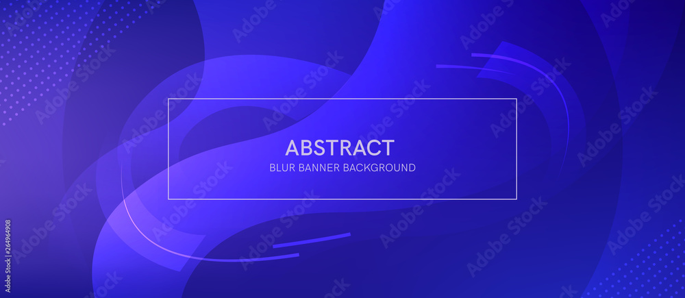 Poster Abstract banner with a gradient shapes and blur 
