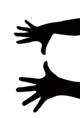 hands silhouette vector
