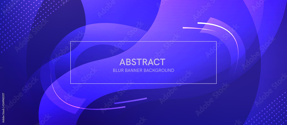 Poster abstract banner with a gradient shapes and blur