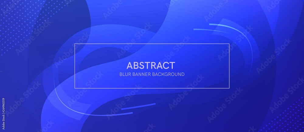 Poster Abstract banner with a gradient shapes and blur 