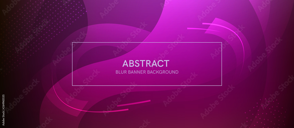 Poster Abstract banner with a gradient shapes and blur 