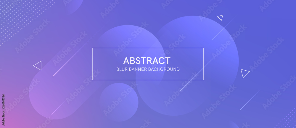 Poster abstract futurictic banner with a gradient shapes and blur