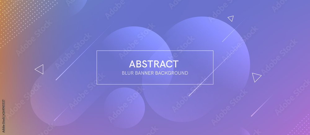 Poster abstract futurictic banner with a gradient shapes and blur