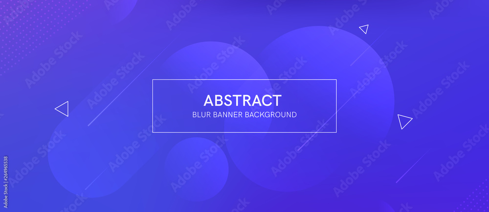 Poster Abstract futurictic banner with a gradient shapes and blur 