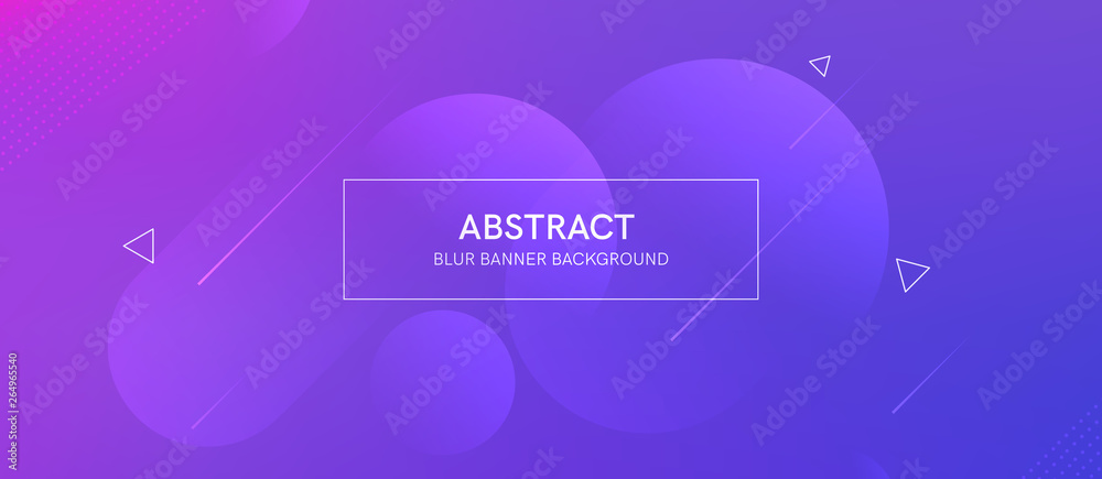 Aufkleber Abstract futurictic banner with a gradient shapes and blur 