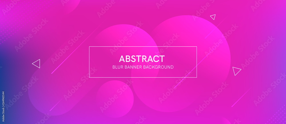 Poster abstract futurictic banner with a gradient shapes and blur