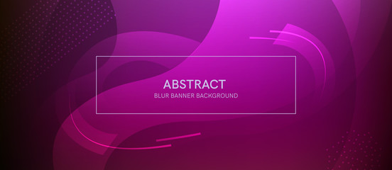 Abstract banner with a gradient shapes and blur 