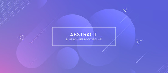 Abstract futurictic banner with a gradient shapes and blur 