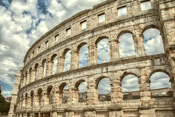 Fototapeta premium The beautiful amphitheater in Pula Croatia