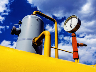 Gas industry, gas transport system. gas pumping station.