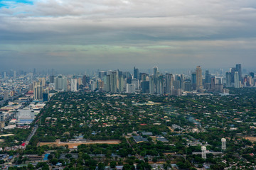 Fototapeta na wymiar Aerial view of Metro manila sky scrapers