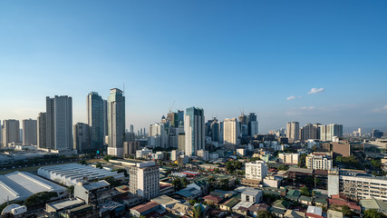 Obraz premium Aerial view of Metro manila skyscrapers
