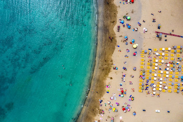 Fototapeta na wymiar Aerial photo of summer beach 