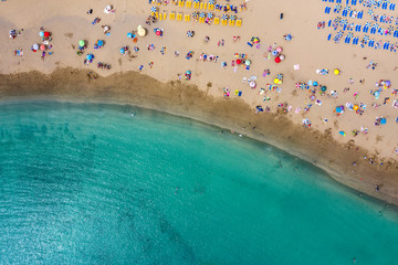 Aerial photo of summer beach 
