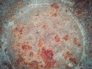 Rusty metal texture with paint residue