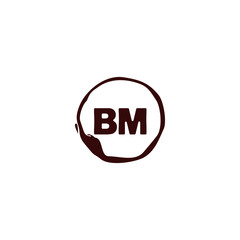 B M BM Initial logo template vector. Letter logo concept